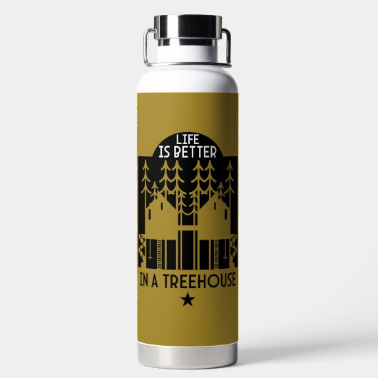 Treehouse Playhouse Terug naar school Waterfles (Achterkant)