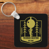 Treehouse Vakantie Feestdagen Sleutelhanger (Voorkant)