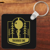 Treehouse Vakantie Feestdagen Sleutelhanger (Achterkant)