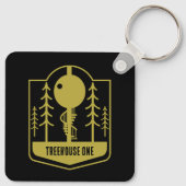 Treehouse Vakantie Feestdagen Sleutelhanger (Achterkant)