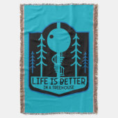 Treehouses terug naar school deken (Voorkant Verticaal)