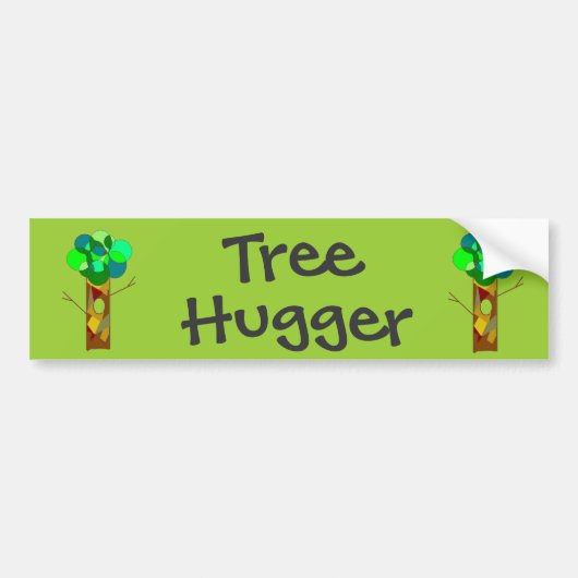 TREEHUGGER-bumpersticker Bumpersticker (Voorkant)