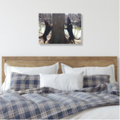Treeing Coon Hounds Canvas Afdruk (Insitu (Slaapkamer))