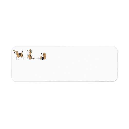 Treeing Walker Coonhound-cartoon 2 Etiket (Voorkant)