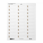 Treeing walker coonhound cartoon met papier etiket (Full Sheet)