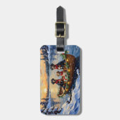 Treeing Walker Coonhound Christmas Boat Holiday Bagagelabel (Voorkant verticaal)