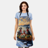 Treeing Walker Coonhound Christmas Boat Holiday Schort (Gedragen)