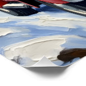 Treeing Walker Coonhound Christmas Red Truck Perfect Poster (Hoek)