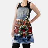 Treeing Walker Coonhound Christmas Red Truck Schort (Insitu)