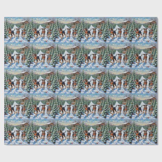 Treeing Walker Coonhound Christmas Tree Farm Cadeaupapier (Vlak)