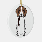 Treeing Walker Coonhound Dog Cartoon Keramisch Ornament (Rechts)