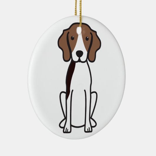 Treeing Walker Coonhound Dog Cartoon Keramisch Ornament (Rechts)