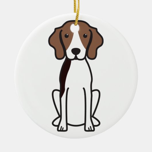 Treeing Walker Coonhound Dog Cartoon Keramisch Ornament (Voorkant)