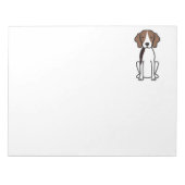 Treeing Walker Coonhound Dog Cartoon Notitieblok (Voorkant)