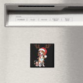 Treeing Walker Coonhound Dog Christmas Lights Sant Magneet (Insitu (Vaatwasser))