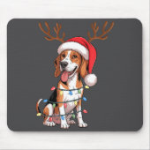 Treeing Walker Coonhound Dog Christmas Lights Sant Muismat (Voorkant)