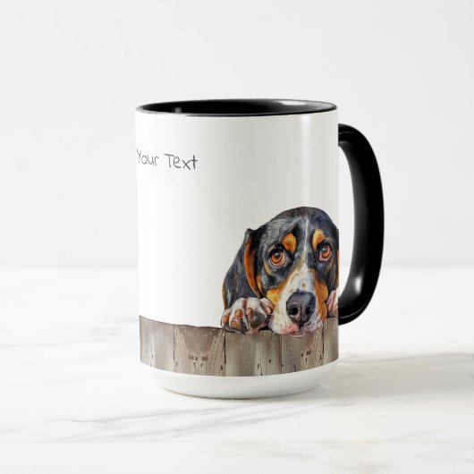 Treeing Walker Coonhound Dog Mok (Voorkant rechts)