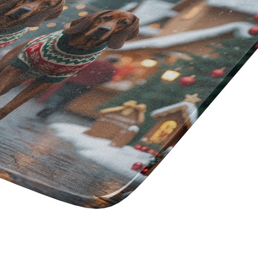 Treeing Walker Coonhound Dogs Christmas Snow  Snijplank (Hoek)