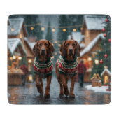 Treeing Walker Coonhound Dogs Christmas Snow  Snijplank (Voorkant)