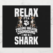 Treeing Walker Coonhound Eigenaar Puppy Ontspan He Sparkling Wijnetiket (Enkel label)