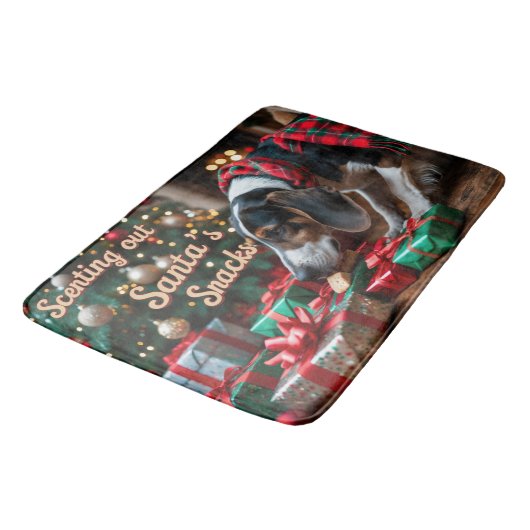 Treeing Walker Coonhound Feestelijke Kerstvakantie Badmat (Gekanteld)