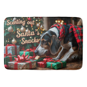 Treeing Walker Coonhound Feestelijke Kerstvakantie Badmat