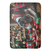 Treeing Walker Coonhound Feestelijke Kerstvakantie Badmat (Voorkant Verticaal)