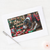 Treeing Walker Coonhound Feestelijke Kerstvakantie Rechthoekige Sticker (Envelop)