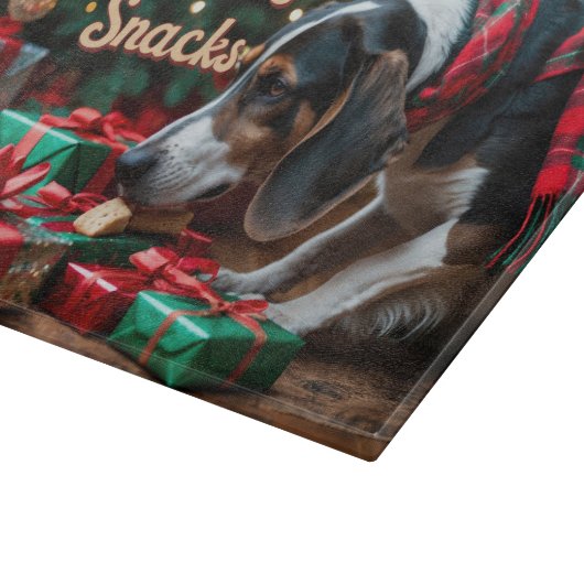 Treeing Walker Coonhound Feestelijke Kerstvakantie Snijplank (Hoek)