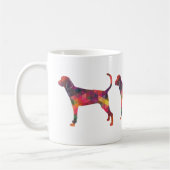 Treeing Walker Coonhound Geometric Silhouette Koffiemok (Links)