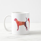 Treeing Walker Coonhound Geometric Silhouette Koffiemok (Links)