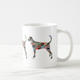 Treeing Walker Coonhound Geometric Silhouette Koffiemok