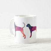 Treeing Walker Coonhound Geometric Silhouette Koffiemok (Voorkant links)