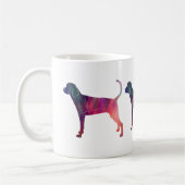 Treeing Walker Coonhound Geometric Silhouette Koffiemok (Links)