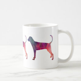 Treeing Walker Coonhound Geometric Silhouette Koffiemok