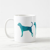 Treeing Walker Coonhound Geometric Silhouette Koffiemok (Links)