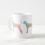 Treeing Walker Coonhound Geometric Silhouette Koffiemok (Voorkant links)