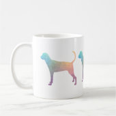 Treeing Walker Coonhound Geometric Silhouette Koffiemok (Links)