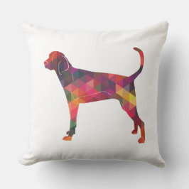 Treeing Walker Coonhound Geometric Silhouette Kussen