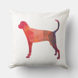 Treeing Walker Coonhound Geometric Silhouette Kussen