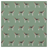 Treeing Walker Coonhound green Stof (Swatch)