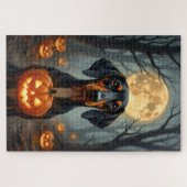 Treeing Walker Coonhound Griezelen Halloween Legpuzzel (Horizontaal)