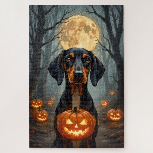 Treeing Walker Coonhound Griezelen Halloween Legpuzzel (Verticaal)