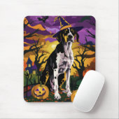 Treeing Walker Coonhound Halloween Heksenpompoen Muismat (Met muis)