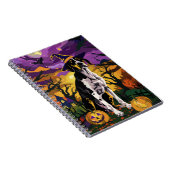 Treeing Walker Coonhound Halloween Witch Pumpkin Notitieboek (Rechterzijde)