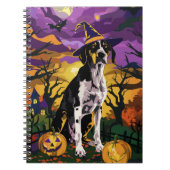 Treeing Walker Coonhound Halloween Witch Pumpkin Notitieboek (Voorkant)