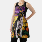 Treeing Walker Coonhound Halloween Witch Pumpkin Schort (Insitu)