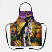 Treeing Walker Coonhound Halloween Witch Pumpkin Schort (Voorkant)