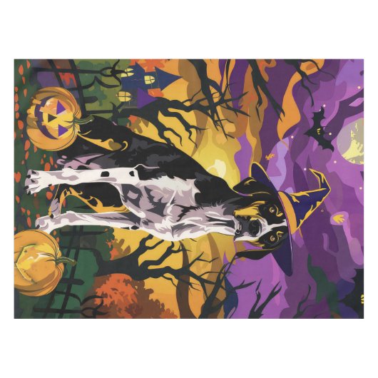 Treeing Walker Coonhound Halloween Witch Pumpkin Tafelkleed (Voorkant (Horizontaal))