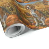Treeing Walker Coonhound-hond Herfst Thanksgiving Cadeaupapier (Rol Hoek)